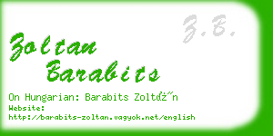zoltan barabits business card